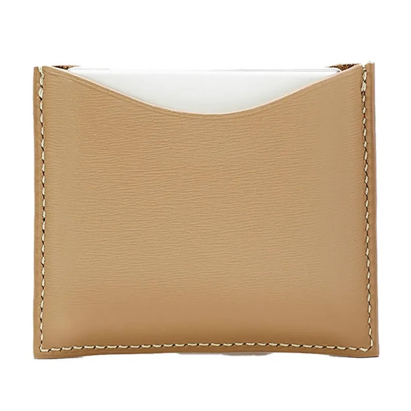 La Bouche Rouge Camel Leather Compact Case