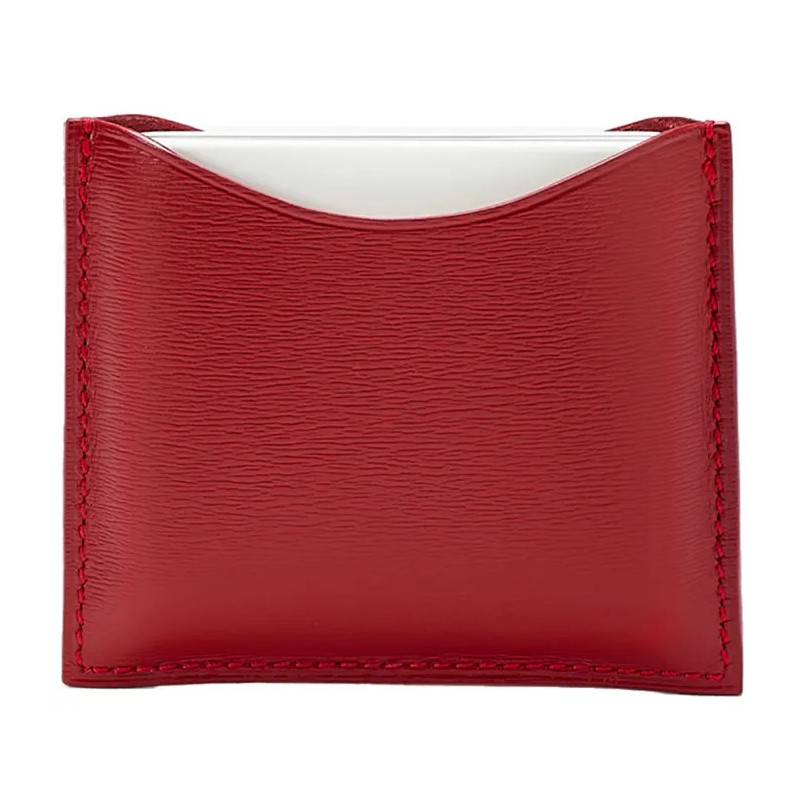La Bouche Rouge Red Leather Compact Case