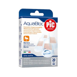Pic Solution Pic Aquabloc Avec Pansement Adhésif Bactéricide 20 Pcs Assortiment